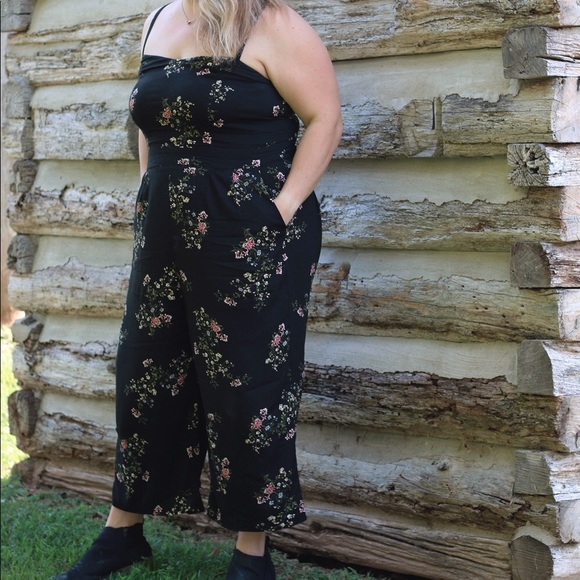 torrid Pants - Torrid Black Floral Jumpsuit